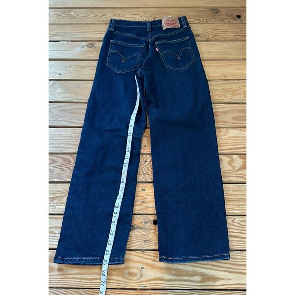 NWT $69.99 Levi’s Ribcage Straight Ankle Jeans Size 24 Women’s Blue - Picture 11 of 12